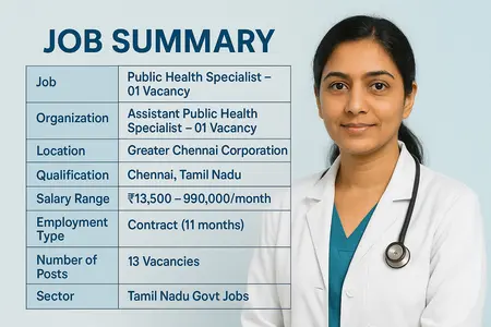 GREATER CHENNAI CORPORATION JOBS 2025