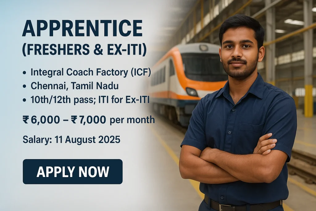 ICF Chennai Apprentice Recruitment 2025