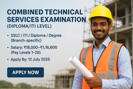 tnpsc combined technical services exam 2025 diploma iti engineering recruitment banner